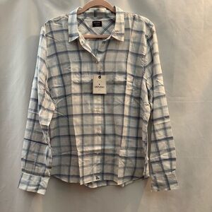 Untuckit Melini Long Sleeve Button Down Shirt Grey Plaid